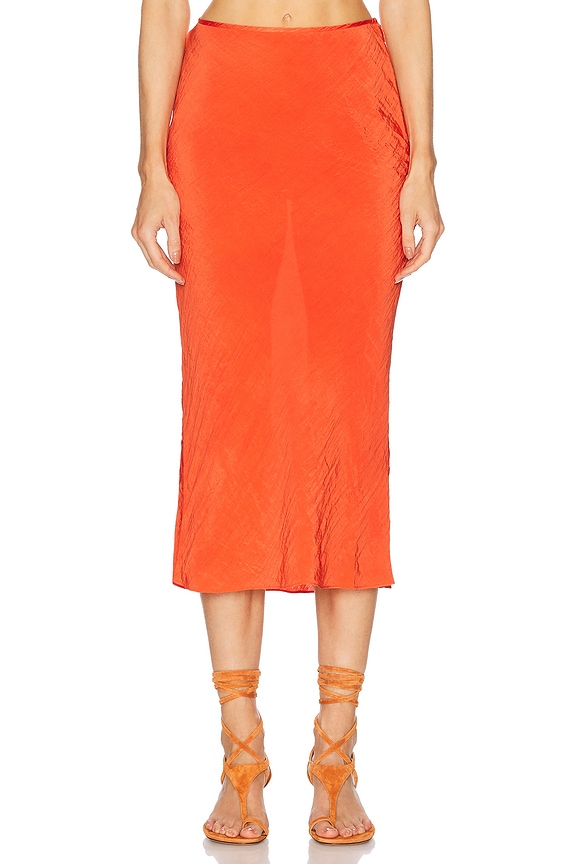 Christopher Esber Crimped Lace Skirt in Valencia & Multi | FWRD