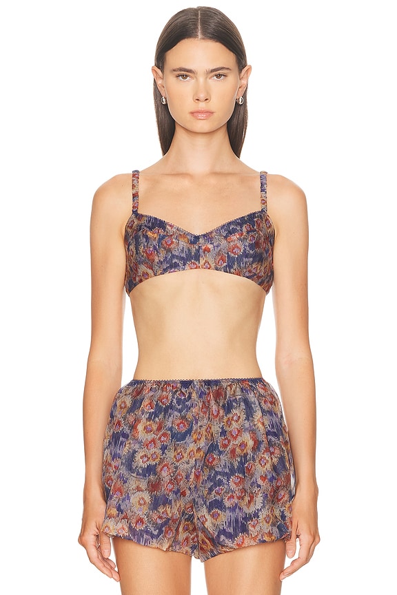 Burberry Bralette Top in Pear IP Check | FWRD