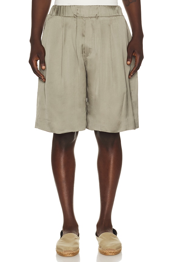 Rick Owens Drawstring Karloff Boxers in Black & Dust & Pearl | FWRD