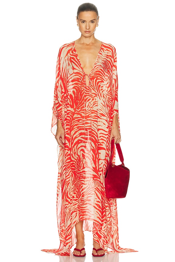 Norma Kamali Obie Gown in Fall Leaves | FWRD