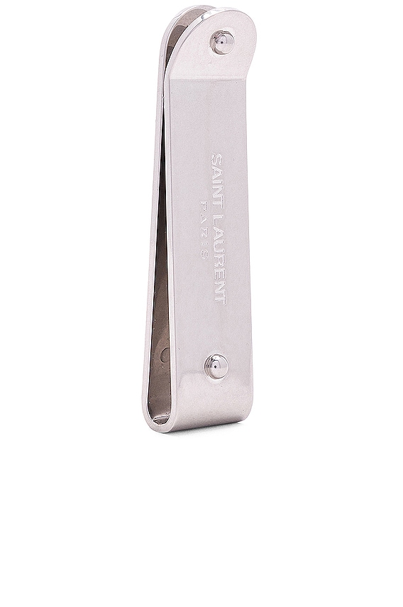 Saint Laurent Money Clip in Nickel | FWRD