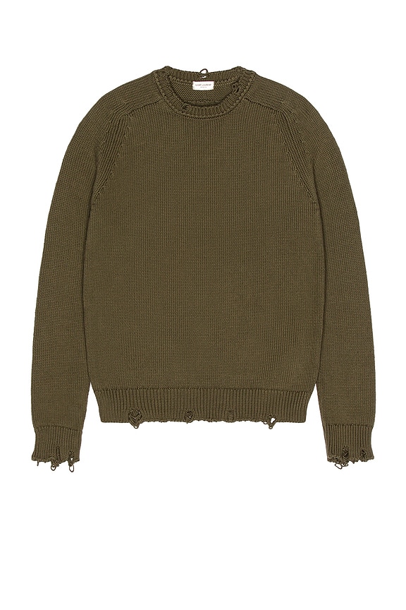 Acne Studios Klinac Sweater in Multi Navy | FWRD