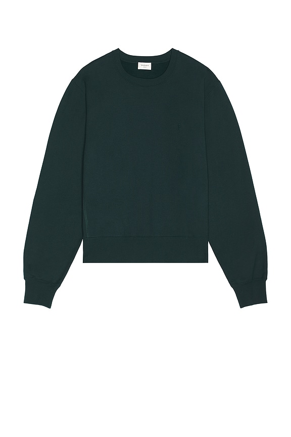 Saint Laurent Oversized Crewneck in Noir | FWRD