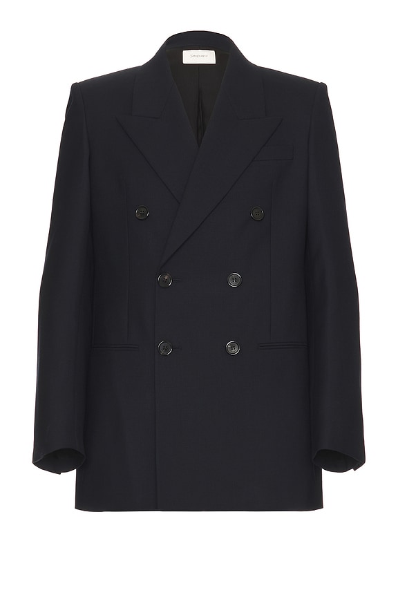 ジャケット SAINT LAURENT BLACK CREME BLAZER SAINT LAURENT SINGLE-BREASTED TUBE BLAZER BLACK NEW SEASON