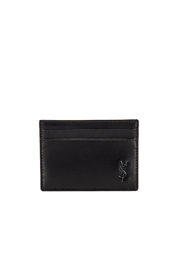 Saint Laurent All Over Monogramme Cardholder in Black | FWRD Saint Laurent All Over Monogramme Cardholder in Black | FWRD