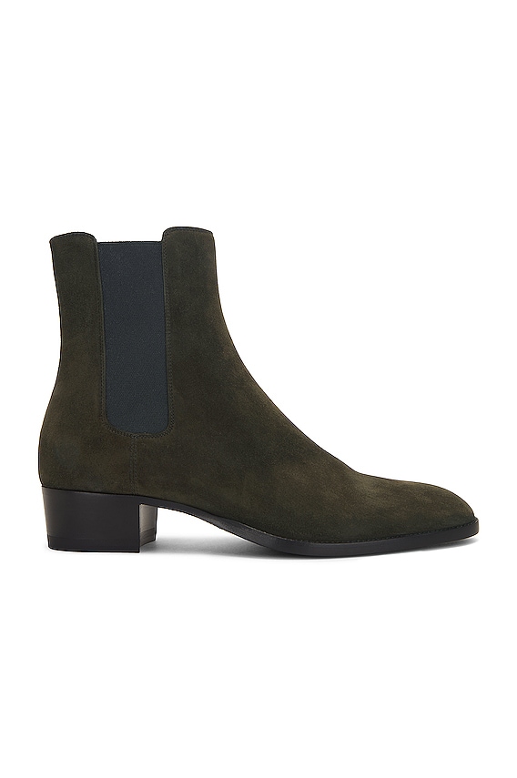 SAINT LAURENT PARIS wyatt 30 zippedブーツ Saint Laurent Wyatt 30 Chelsea Boot in Black | FWRD