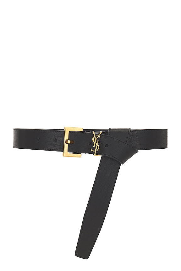 最高級 in Belt Long Cassandre Skinny Laurent Saint Nero FWRD | 小物