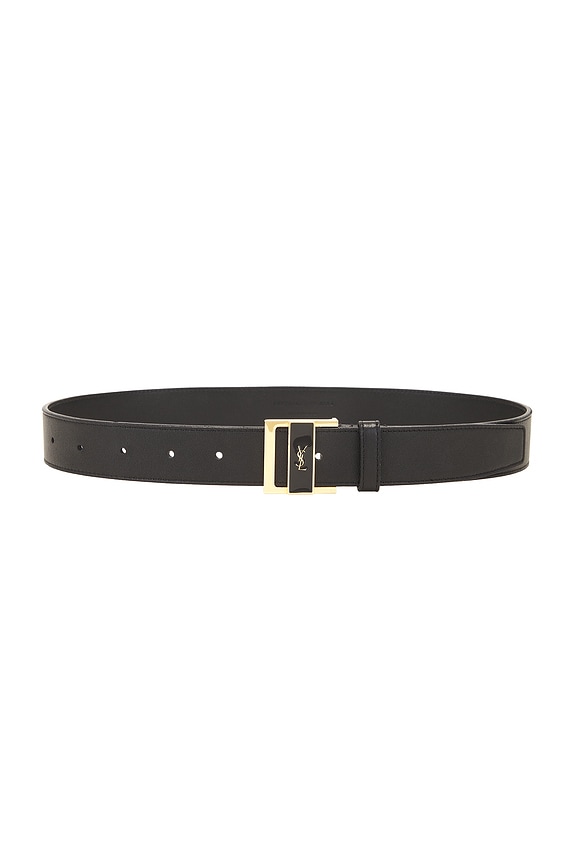 Saint Laurent Cassandre Belt in Nero | FWRD Saint Laurent Cassandre Belt in Nero | FWRD