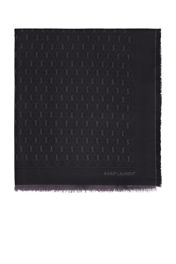 Saint Laurent YSL Scarf in Black | FWRD