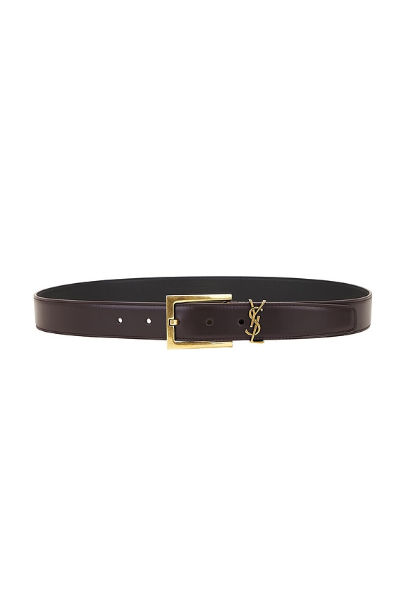 saint laulent クラヴァット　黒×白 Saint Laurent Boucle LA 66 Belt in Nero | FWRD