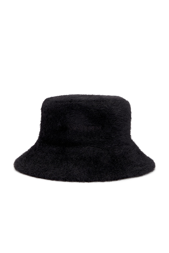 STAND STUDIO Cia Faux Leather Cap in Black | FWRD display picture 3