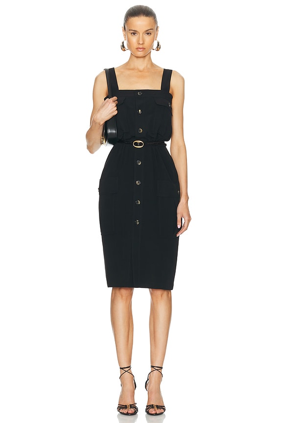 ワンピース MiuMiu FW24 Black satin dress (MF5417SOOO1254 F0002) Logo Short Sleeve Mini Dress | MIU MIU | elysewalker