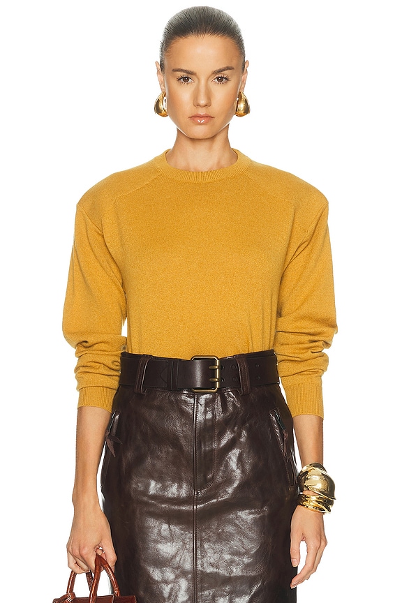 Jil Sander High Neck Sweater in Dark Yellow | FWRD