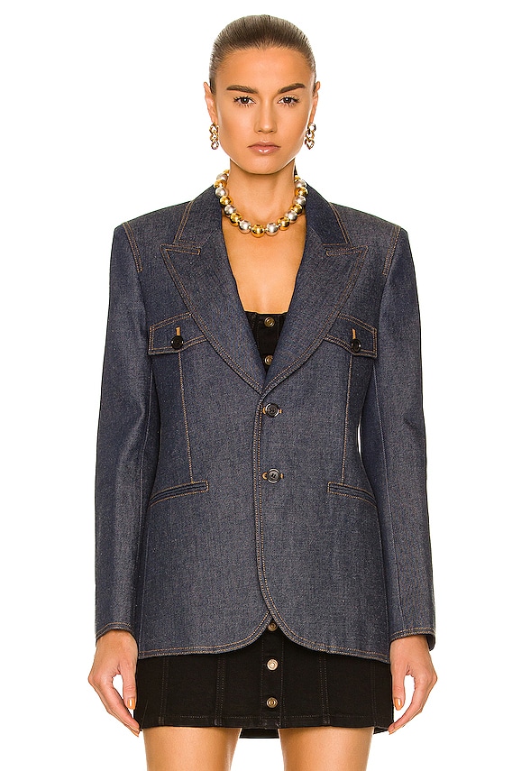 Helmut Lang Rider Trench Jacket in Indigo | FWRD