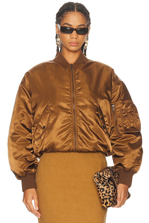 The North Face Nuptse Short Jacket in Dark Oak | FWRD