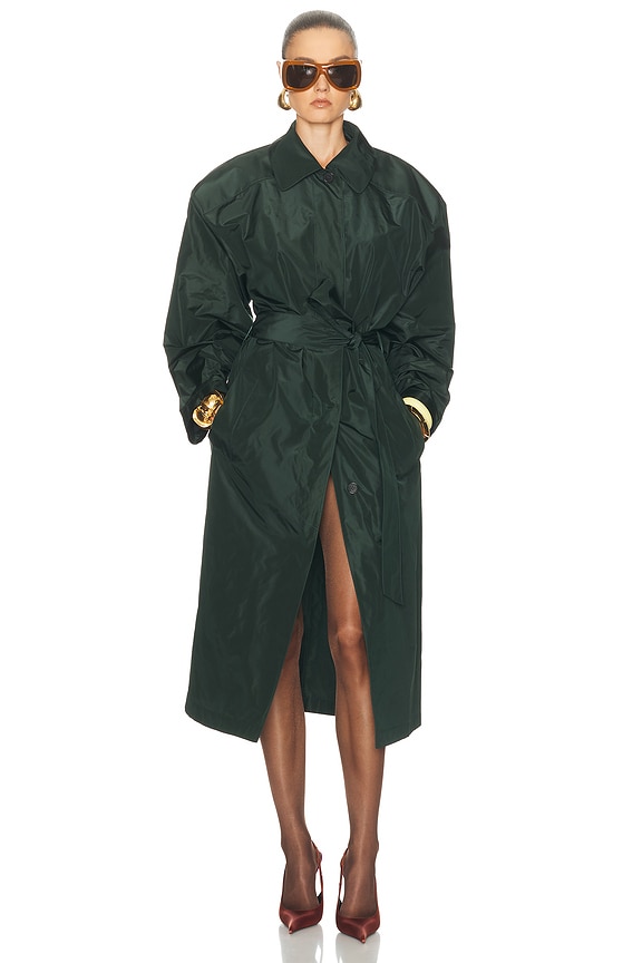 &FUN LONG COAT stodja acne jieda ポールハーデン Acne Studios Long Bomber Jacket in Pine Green | FWRD