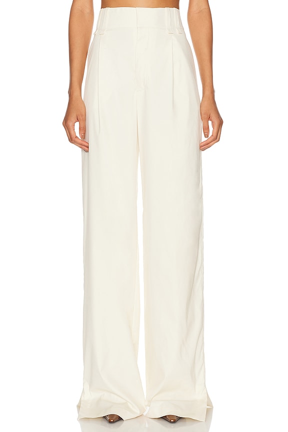 ★Max Mara★ AVORIAZ Pants Ecru 21136011600007 2113601160000 MAX MARA wide leg pants 'avoriaz' White Max Mara