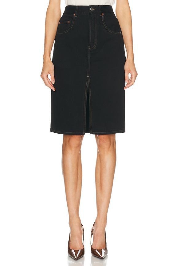 Saint Laurent Pencil Skirt in Noir | FWRD