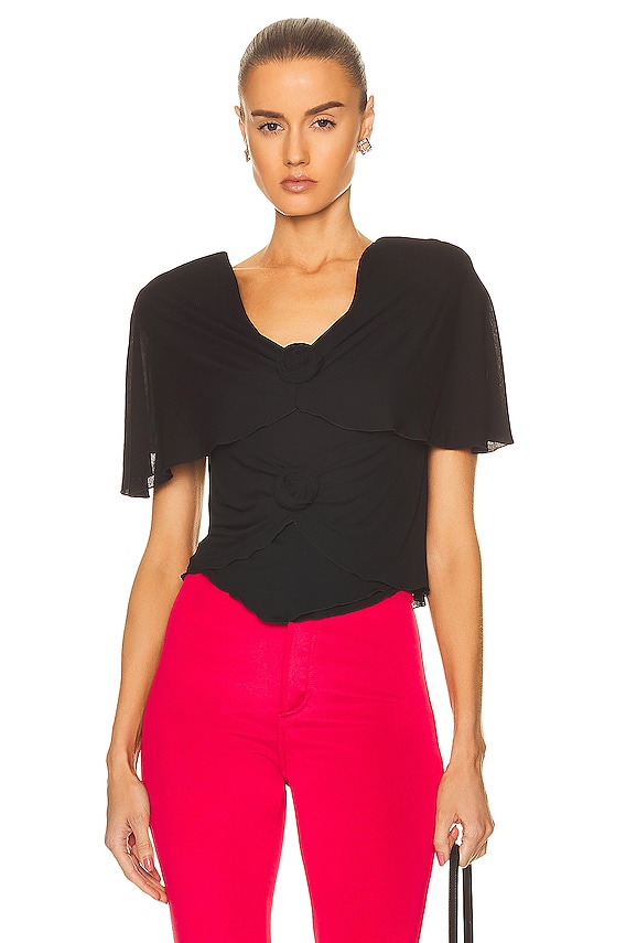 LPA Lina Top in Black & Red | FWRD