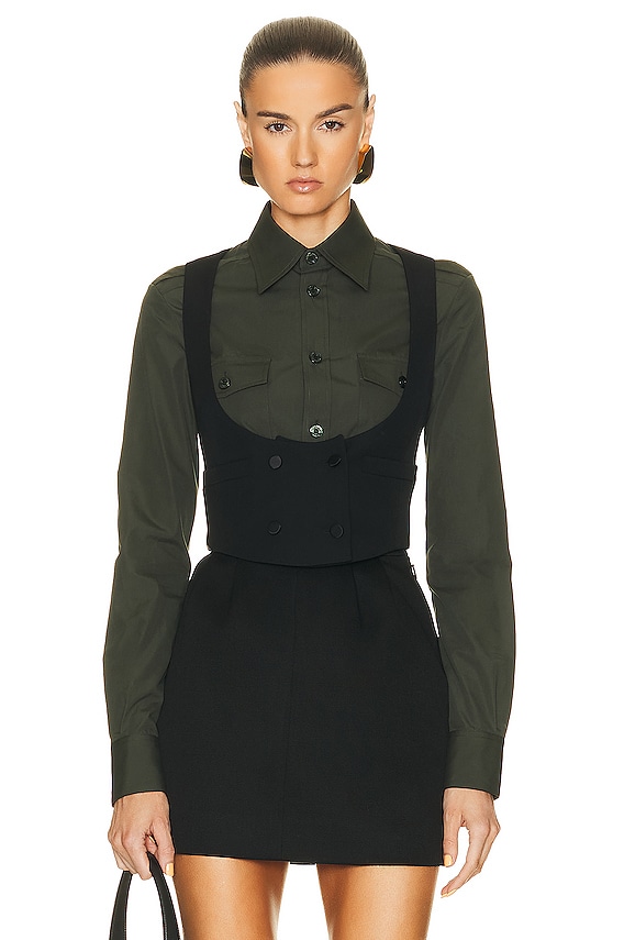 ミニスカート SAINT LAURENT Women Mini Skirts 809129Y76WQ 1000 Black Saint Laurent Mini Skirt in Noir | FWRD