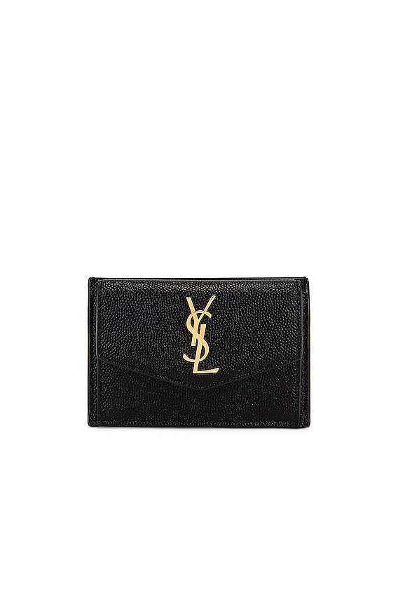 Saint Laurent Zipped Credit Card Case in Light Musk | FWRD