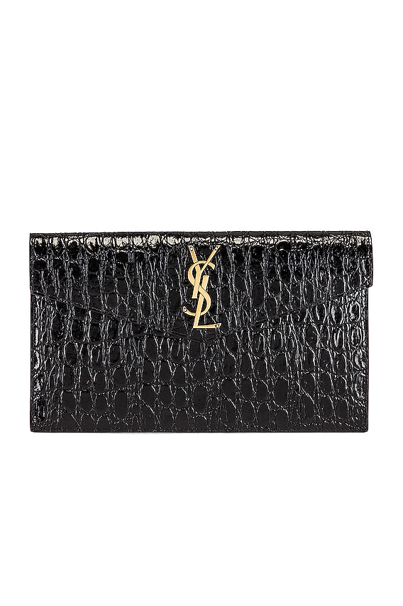 Saint Laurent Latex Cutout Midi Dress in Noir | FWRD