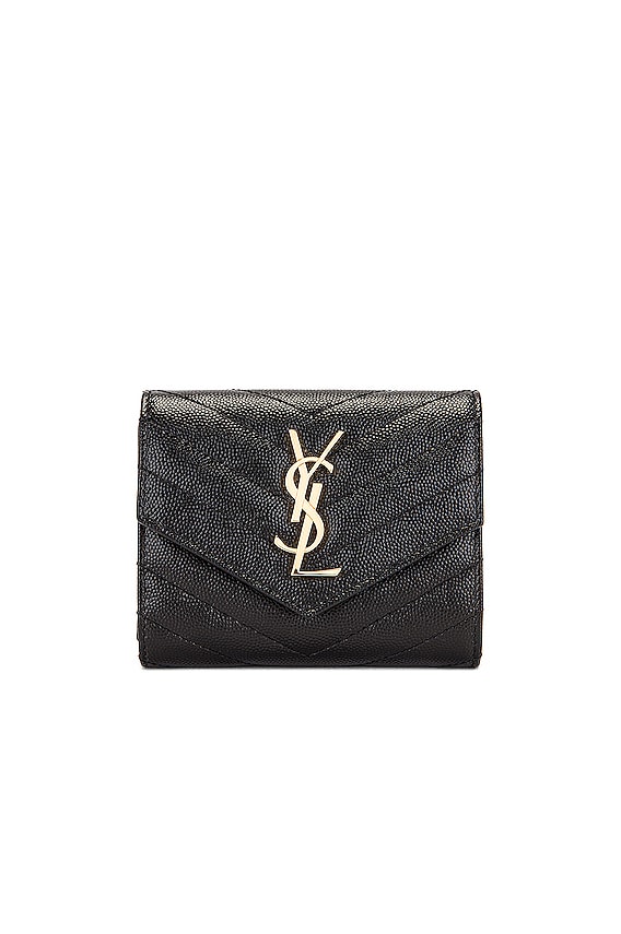 Saint Laurent Cassandra Envelope Chain Wallet Bag in Dark