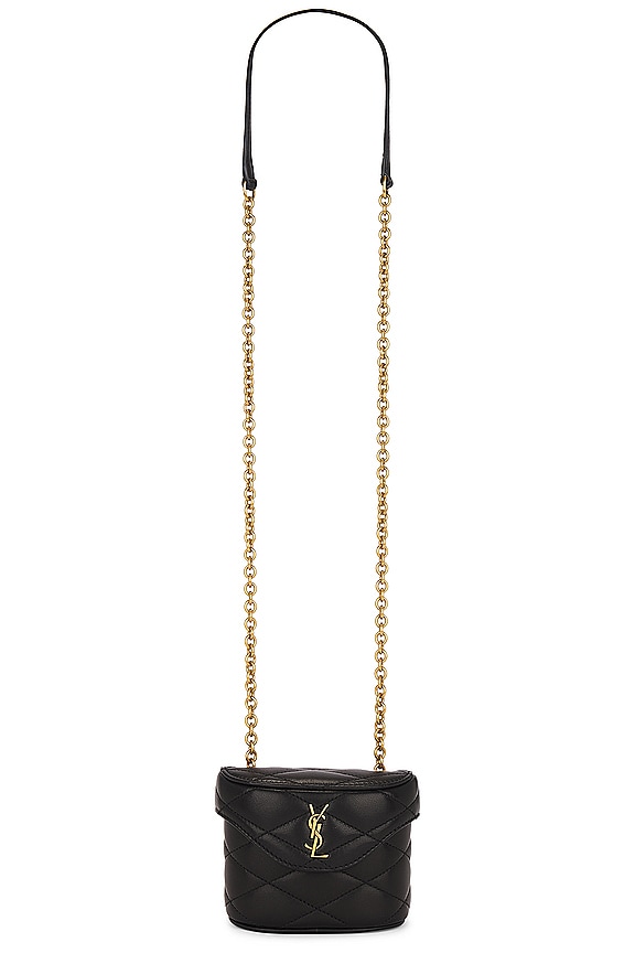 バッグ SAINT LAURENT CUBE Saint Laurent Men's Small Cube Trousse Leather Toiletry Case