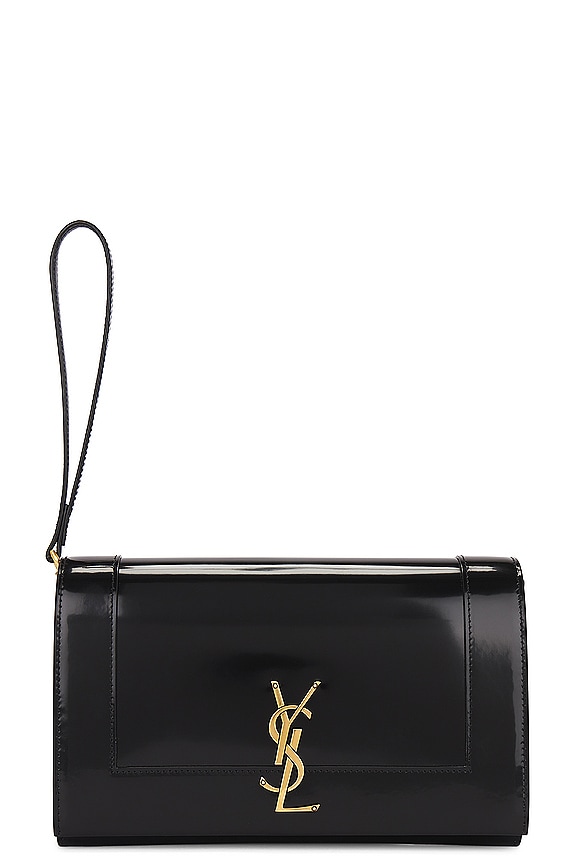 Saint Laurent Cassandre Flap Pouch in Nero | FWRD