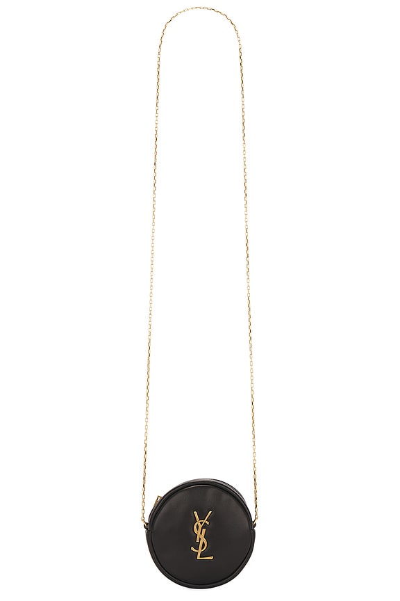 Saint Laurent Mini Cassandre Cube Box Pouch in Noir | FWRD