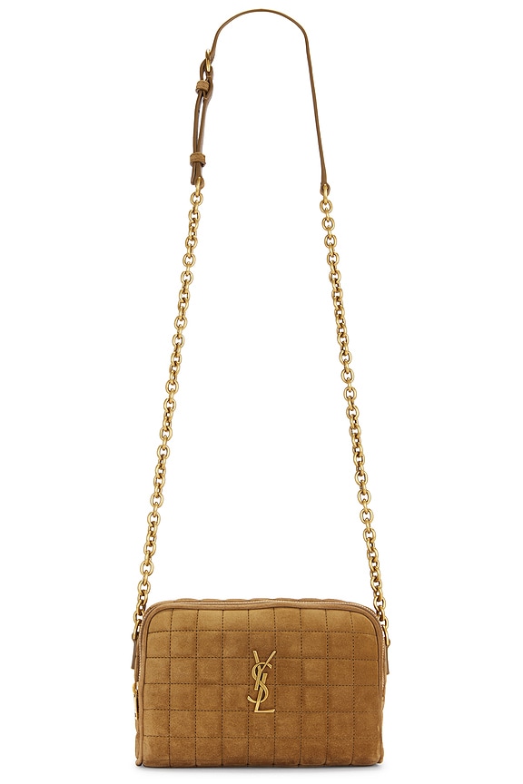 Saint Laurent SOLFERINO バッグ - Greige & Brown Gold | FWRD