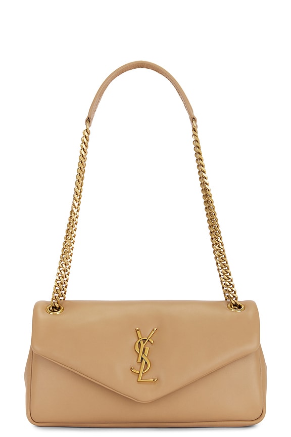 Saint Laurent Blogger Bag in Porcelain & Black | FWRD