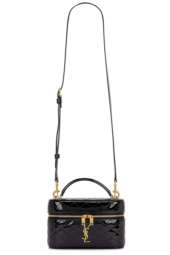 Saint Laurent Cassandra Envelope Chain Wallet Bag in Noir | FWRD