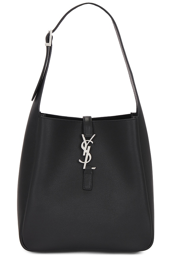 Saint Laurent Large Le 5 A 7 Hobo Bag in Nero | FWRD