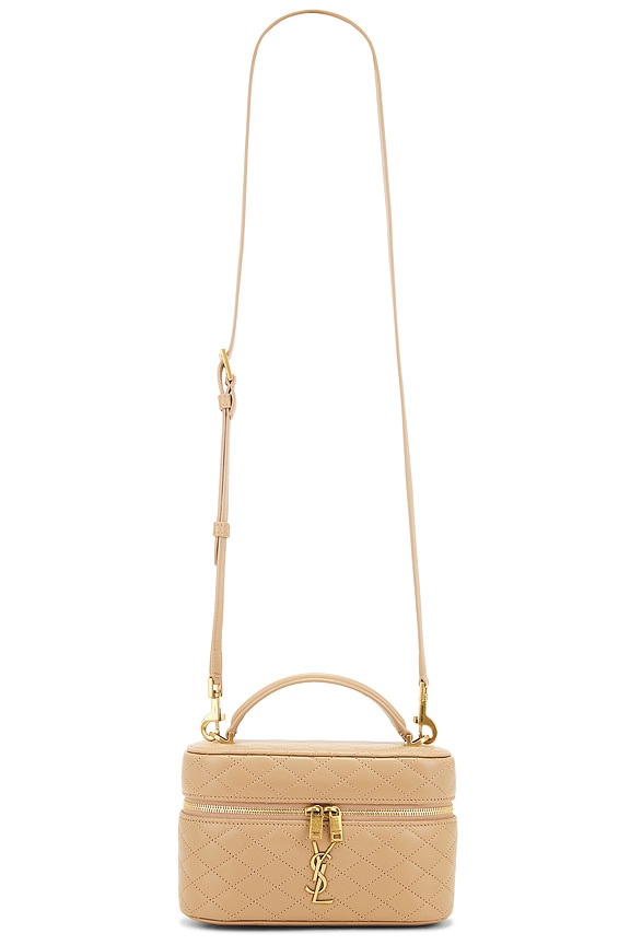 ボストンバッグ Saint Laurent White Fabric Gloria Travel Bag SAINT LAURENT Nylon Gloria Quilted Travel Bag Milky White