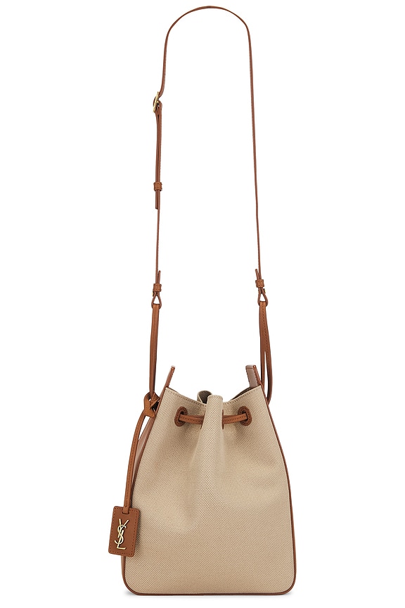 Saint Laurent Mini Le 37 Bucket Bag in Dark Beige | FWRD