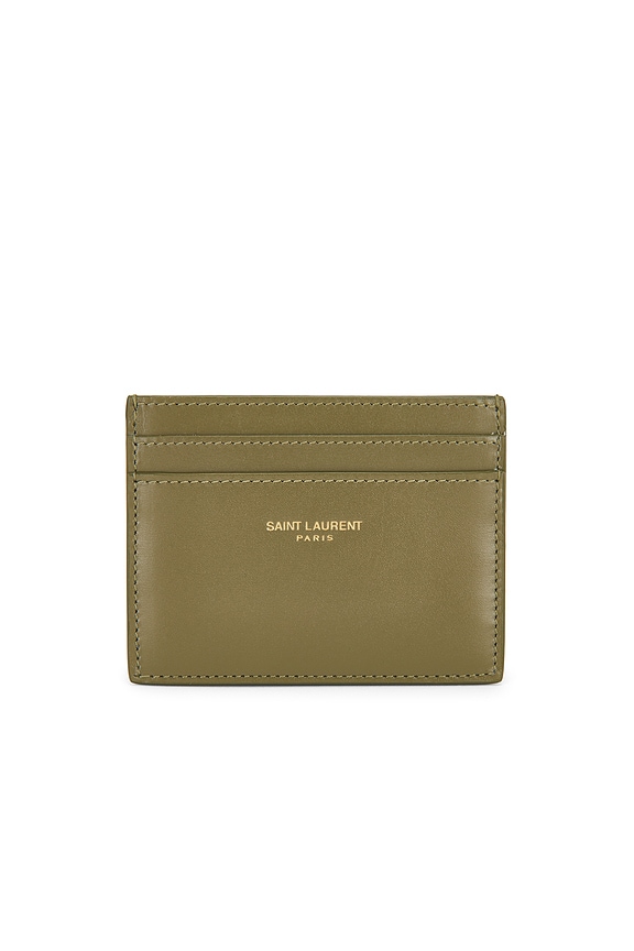 Saint Laurent Calypso Zipped Credit Card Case in Noir | FWRD