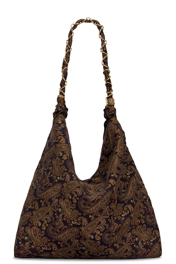 Bottega Veneta Medium Bauletto Bag in Black & Muse Brass | FWRD