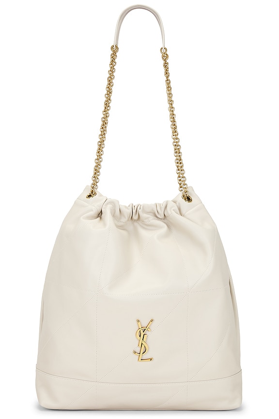 Bottega Veneta Small Crossbody Bucket Bag in Ice Cream