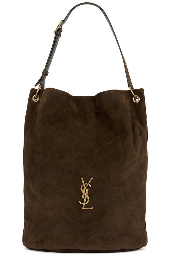 Saint Laurent Medium Manhattan Shoulder Bag in Brick & Dark Ebony