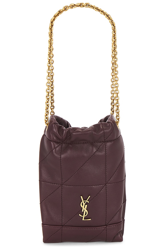 Saint Laurent Small Pouch On Chain in Nero | FWRD