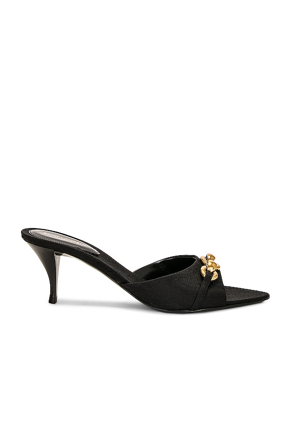 サンダル・ミュール Alexander Wang Dahlia 50 Sandals in Crystal / Black Leather Alexander Wang Dahlia 50 Crystal Sandal in Black & Clear