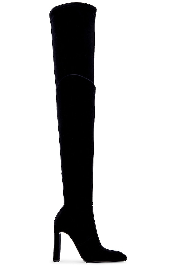 Paris Texas Mama Over the Knee 95 Boot in Black | FWRD