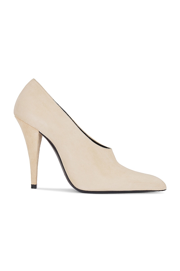 Saint Laurent Kayla 110 Heels in Blanc Optique | FWRD Saint Laurent Kayla 110 Heels in Blanc Optique | FWRD