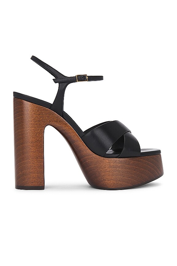 Saint Laurent Bianca Platform Sandal in New Papaya | FWRD Saint Laurent Bianca Platform Sandal in New Papaya | FWRD