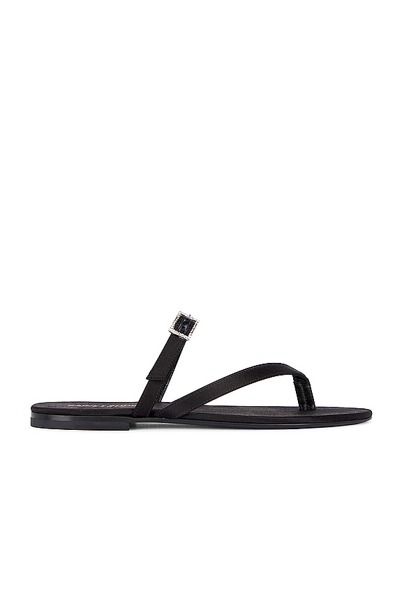 The Row Beach Sandal in Black | FWRD The Row Beach Sandal in Black | FWRD