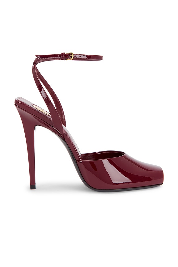 Gianvito Rossi Patent & Plexi Stark Ankle Strap Sandals in Gianvito Rossi Patent & Plexi Stark Ankle Strap Sandals in