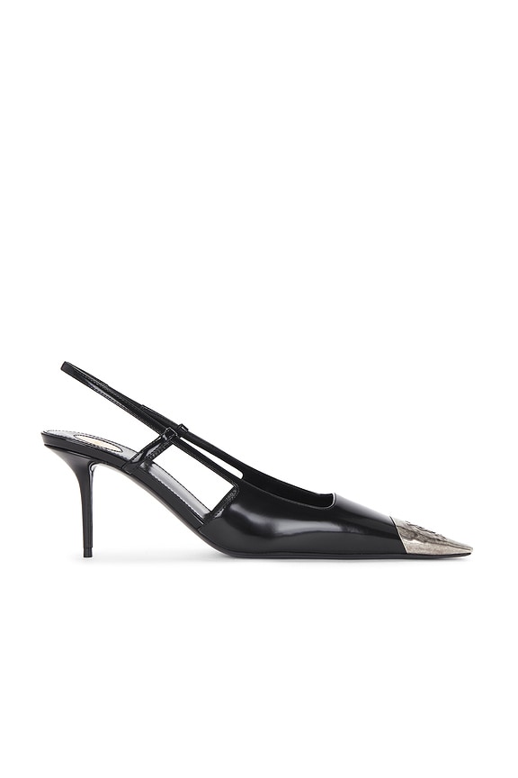 Saint Laurent Casanova Kitten Heel in Nero | FWRD