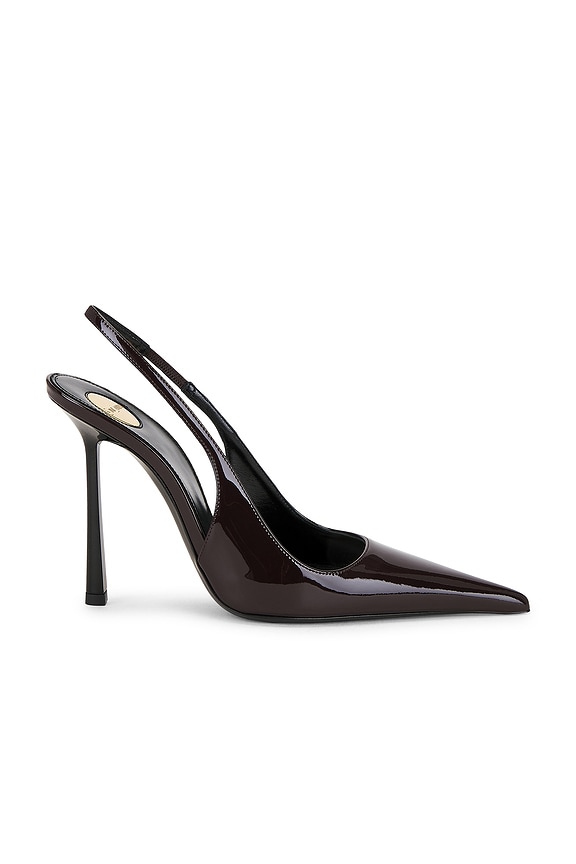 【SAINT LAURENT】PUMPS Saint Laurent - Oxalis Black Mesh Slingback Pump