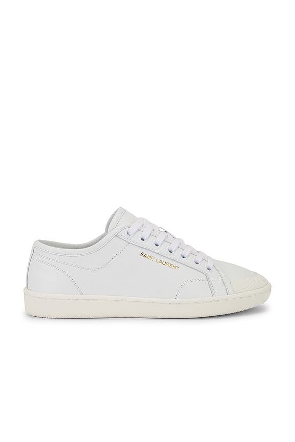 The Row Marie H Lace Up Leather Sneakers in Snow | FWRD